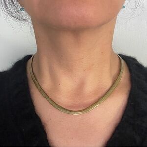 Vintage Hammered Brass Collar or Choker.